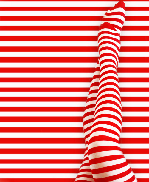 Porn photo Many, many red and white stripe stockings