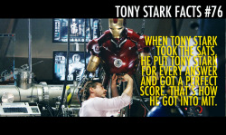 tonystarkfacts:  I wouldn’t suggest anyone else try this though.