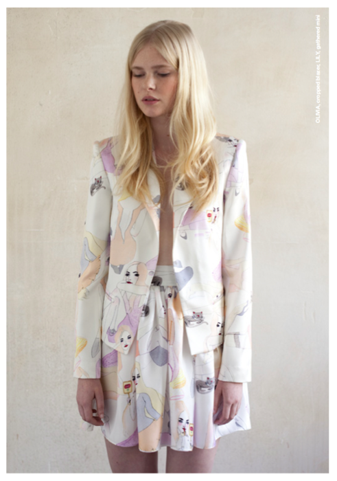 styleisstyle:caitlinmarieshearer:Karla Spetic AW10 - Olivia Blazer and Lily skirt.Fabric i designed 