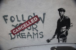 banksystreetart:  New Banksy in Boston (detail)!  Don&rsquo;t Cancel!