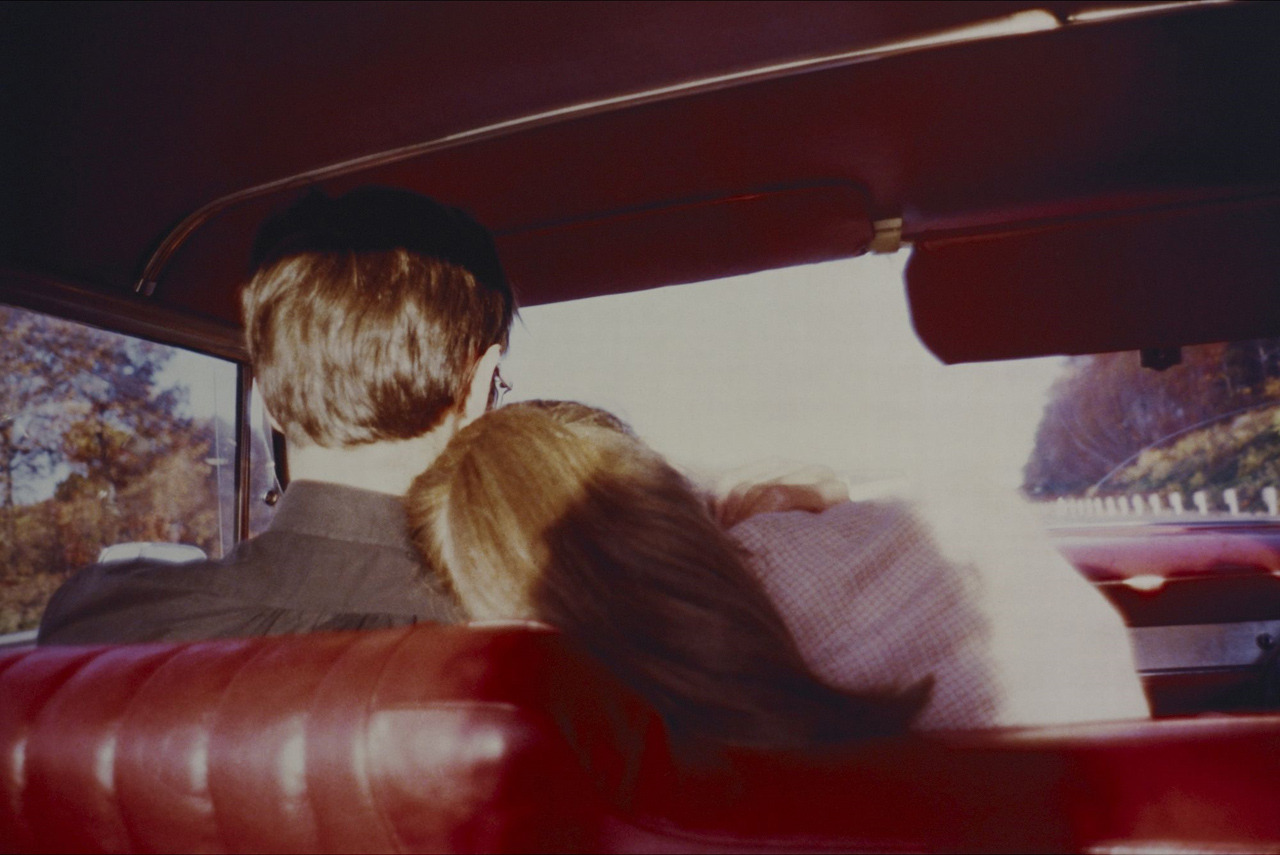 breathingvioletfog:  Kim and Mark in the Red Car, Newton, MA photo by Nan Goldin,