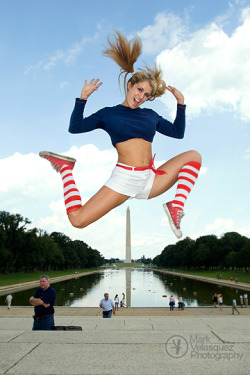 Mango Jumping Over The Washington Monument, 2009. Note The  Disapproving Choir Leader