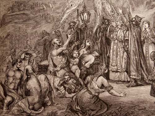 Preaching Shame to the Naked / photograph of the engraving “Introduction of Christianity Into 