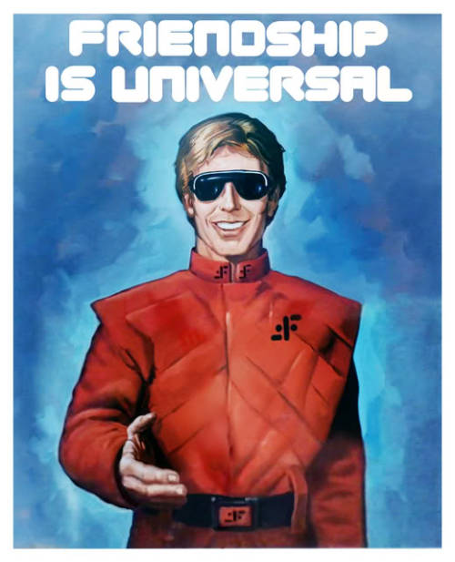 Propaganda poster from the original ’V’ miniseries (1983).