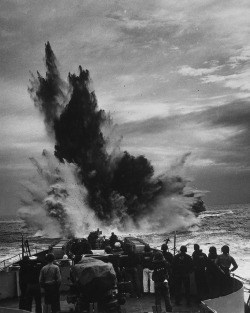 U-Boat hunting Unidentified Coast Guard Cutter,