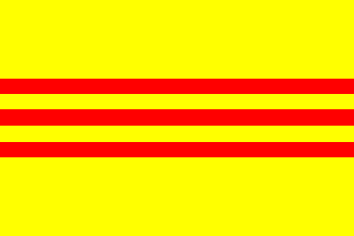 I Rep South Vietnam With Three Red Stripes .