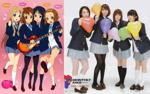 seiyuuplus:  QUEUE: seiyuu + automatically awesome if the cosplayer does the voice Minako Kotobuki, Aki Toyosaki, Yoko Hikasa, and Satomi Satou as Mugi, Yui, Mio, and Ritsu from K-ON Geez that’s a tall Yui!