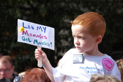 maisielikesoctopus:  imnotimpressedwithyou:  illswimtheoceanforyou-:  expectofuckingpatronum:  marriageequality:  (via rafflesia) This is a cute picture and all, but I’m personally really opposed to using children for protest on either side of the