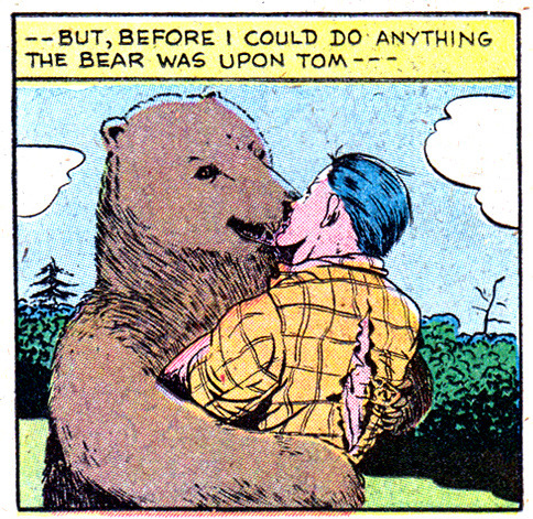 homocomix:  comicallyvintage:  The love between man and beast. Touching, but illegal.  Oh-oh-oh-oh-o