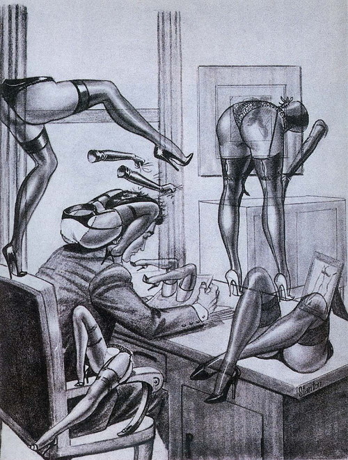 bonoist: sexycomics:  erosart:  Nearly impossible to escape our distracting ways.. crokz:  eroticpic