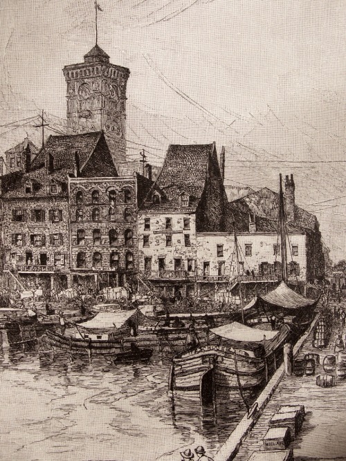 Guess the City / photograph of an engraving by A. Gamm of an 1892 etching by Charles Frederick Willi