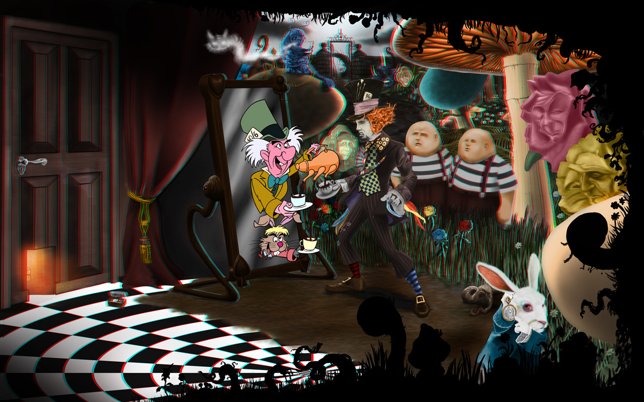 fuckyeahwonderland:  Meet the Hatter in Color 3D | by Maxnethaal 