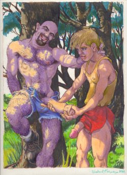 axxionman:  gayeroticartarchive:  art by