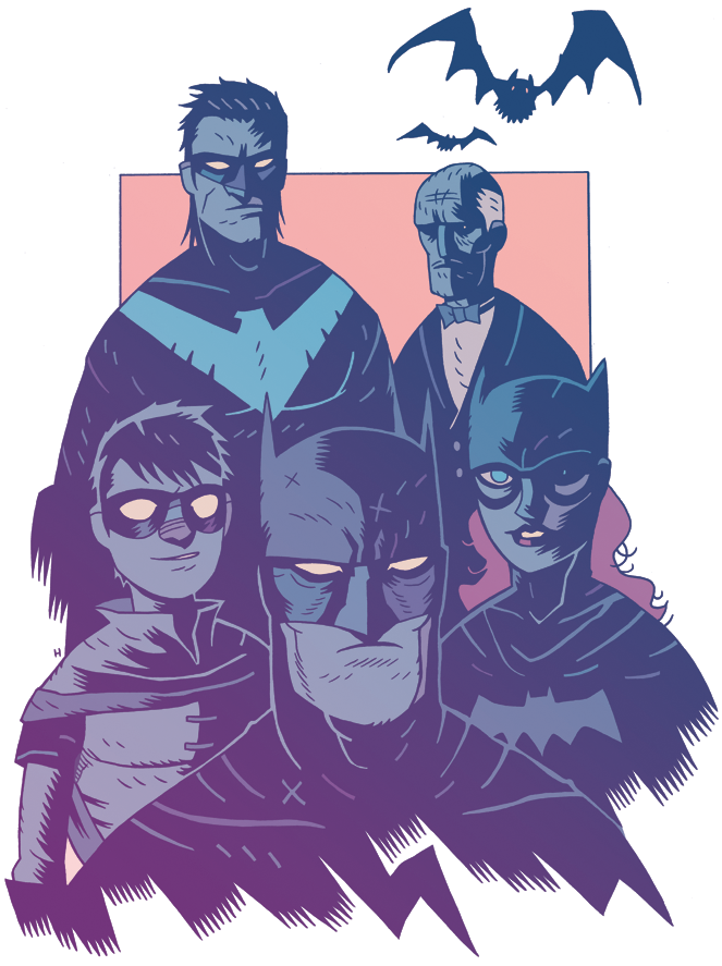 brianmichaelbendis:  BAT-FAMILY by Dan Hipp(via bossbattle)