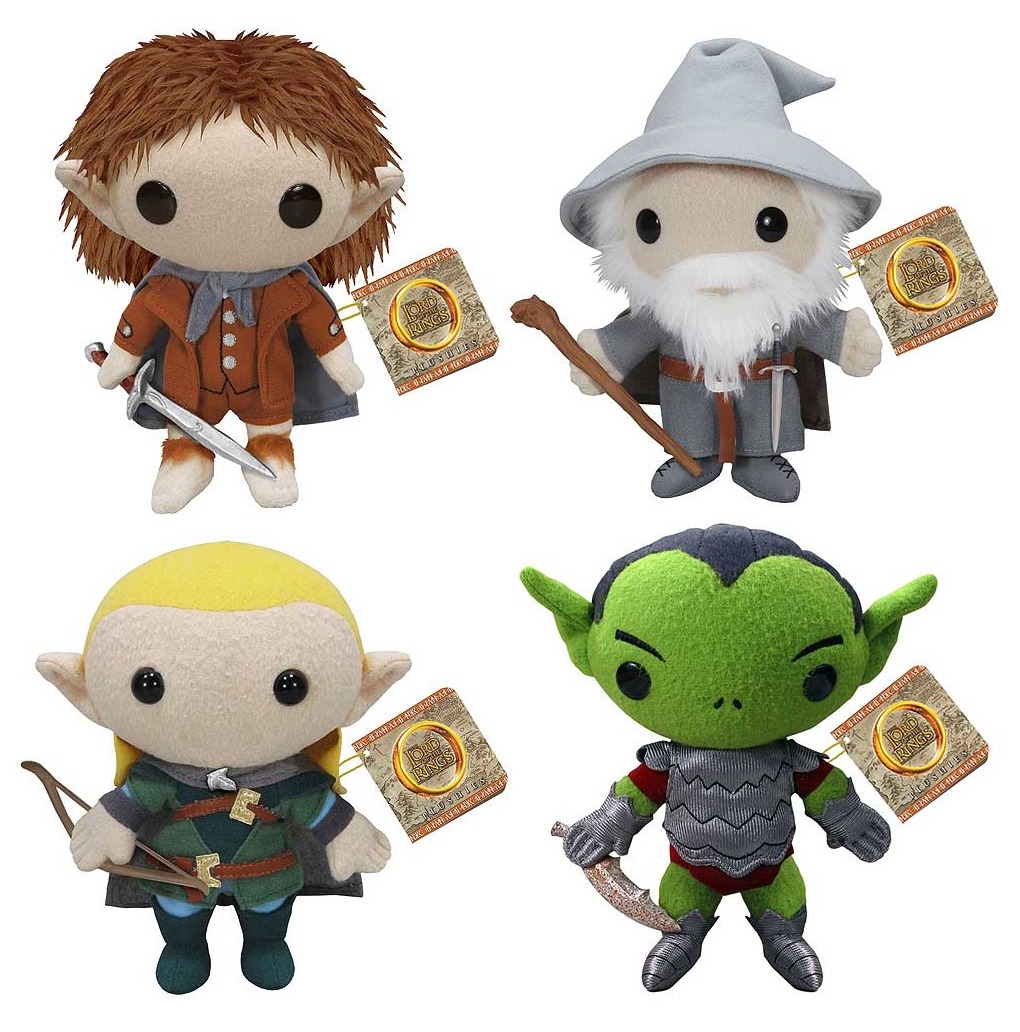 thedailywhat:  Plushies of the Day: Adorable Frodo, Gandalf, Legolas, and Orc plush