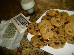 natashamarrie:  DAY 3 OF 365 JOURNAL I baked oatmeal raison cookies for my dad, and chocolate chip cookies for myself. I also drove to the store just to get myself some Hershey’s Cookies and Cream. YUM, Today i have to pack. I’m going to be gone this
