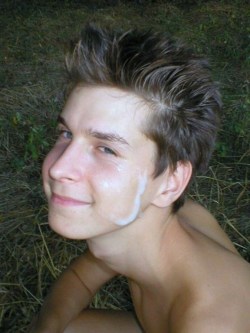 skyler007:  Here, let me help you clean that up blue eyes!  Mmm &hellip; thanks for the facial!