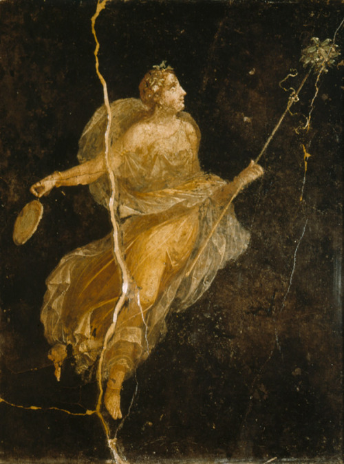 theancientworld:defterisk:darksilenceinsuburbia:Floating Maenad, 1st century - Pompeii - House of th