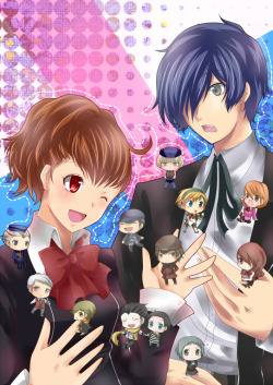 I like how Minato is flustered with his girls while Minako is all ;D with her boys. She knows how to work it.