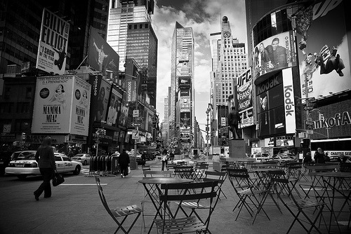 black-and-white:  theworldwelivein:  Times Square, New York City, New York © ickle_martyn