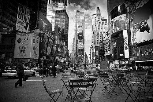 black-and-white:  theworldwelivein:  Times Square, New York City, New York © ickle_martyn  