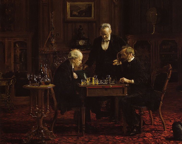 rhaegartargaryen:  Thomas Eakins - The Chess Players (via heckyesdecadence) 