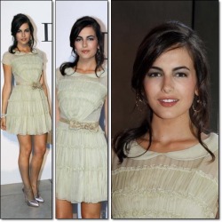 emariam:  Camilla Belle ,wearing a dress from Christian Dior 2011 Resort Collection, attending Rouge Dior Lipstick Launch Party. She always looks beautiful 