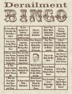 caoine:  notaskingforpermission:  Derailment Bingo by piranha (via lipglossblackleather-deactivate)