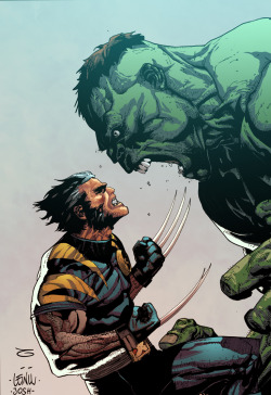 gamefreaksnz:  bossbattle:  Hulk vs. Wolverine  