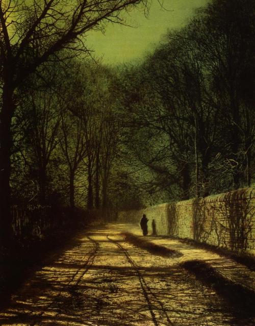 pinto: jacony:  proto-jp:  reblololo: John Atkinson Grimshaw (1836~1893) Tree Shadows on the Park Wa