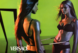 Carmen Kass and Gisele Bundchen for Versace Spring 1999 by Steven Meisel