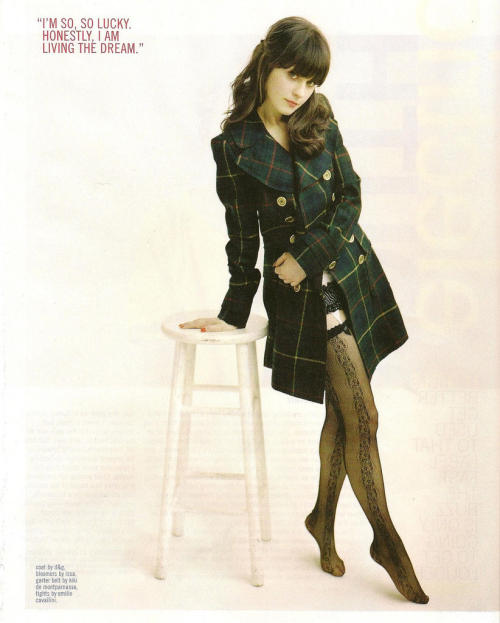 whoisemmaa:skeletonsdance:parapluie:zoebowie:suicideblonde:      Zooey Deschanel photographed by Hilary Walsh for Nylon, Oct 2008     