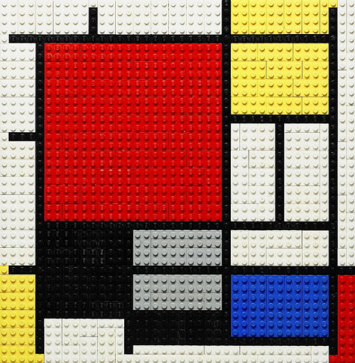 kidskidskids:  despacito:  spurples：  spurples： モンドリアン＆レゴ     To jest prawdziwe umiłowanie sztuki, a nie… malarstwo abstrakcyjne jest najlepsze, a z klocków lego jest już mistrzostwem świata. Chyba sobie zrobię Pion.