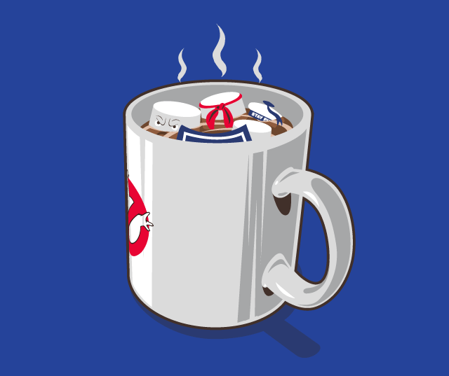 It seems that the Stay Puft Marshmallow Man has been reduced to nothing more than a delicious addition to my cup of hot chocolate. Kick ass design by David Staffell!
Buy it up at Threadless for $18!
Something Strange, In Your Beverage… by David...