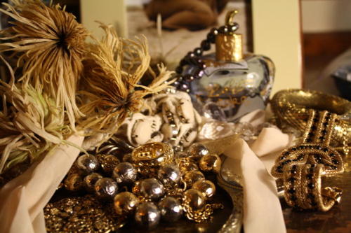favorite baubles from my own collection. photo by my sister at mypurpleskirt. 