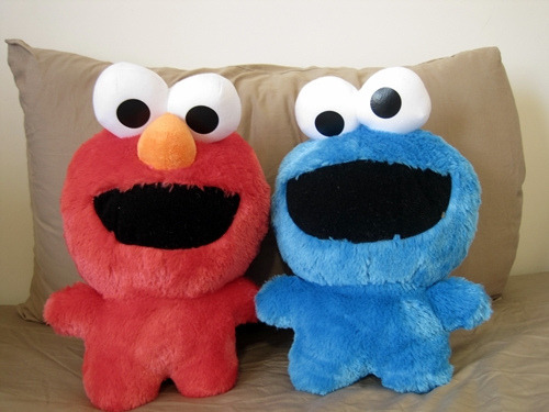 OMG!!! I CALL COOKIE MONSTER!! Branden you can have Elmo … 