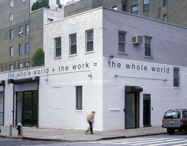 Martin Creed
Work No. 300: the whole world + the work = the whole world
2003
paint on wall
18” high x 77’5 1/2” long