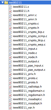 List of files in net80211