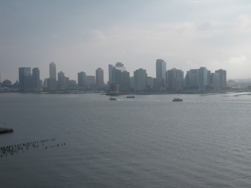 View of NJ (Jersey City) from a rooftop in NYC.