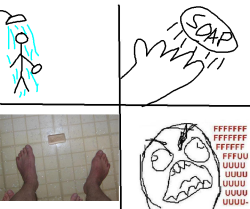 lauraandtheawesomeness:  (via xplacebo) YOU DROPPED THE SOAP