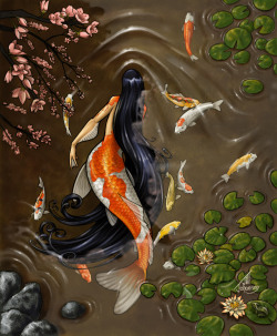 darkcrystalmagick:  mermaidescapades:  Koi Mermaid by Jill Johansen  