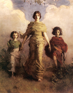 sallysinspired:  liquidnight:  Abbott Handerson Thayer A Virgin Oil on Canvas, 1892-1893  