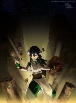 venji:  Toph The Greatest Earthbender by DarkKenjie ^^ i love earth stuff =3 and water! 