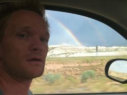 salazarslytherin:  hexington:  thedailywhat:  Twitpic of the Day: Neil Patrick Harris   Double Rainbow = OMG. [@actuallynph.]  Whoa. So intense.  