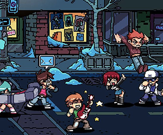 Tiny Cartridge in the Scott Pilgrim game? Reader Matty pointed out this detail in the background of one of the Scott Pilgrim vs. the World screenshots released during E3. It features tiny in-game representations of the covers of the Scott Pilgrim...