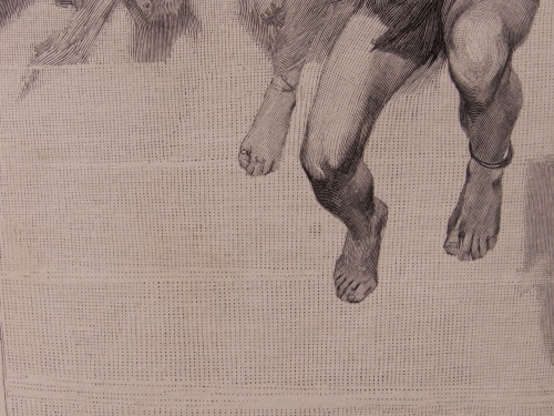 Leap! / detail photograph of drawing & engraving by M. Haider1894 in Century Magazine Originally