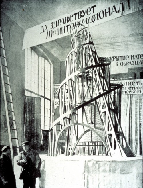 Vladimir Tatlin, Monument to the Third International, Russian Constructivism, 1917
“Tatlin's Constructivist tower was to be built from industrial materials: iron, glass and steel. In materials, shape, and function, it was envisaged as a towering...