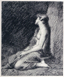 naggisch:  breasts666:  Via zuppadivetro  oldbookillustrations  Magdalene, by Jean-Jacques Henner. From La Gazette des beaux-arts,  Paris, 1878. Via archive.org.    