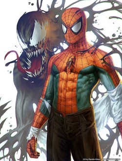 venji:  nastycompulsions:  spiderman-fan:  iausi:  Fuckin love spidey.  Thought I’d share this amazing drawing of Spider-Man and Venom.   