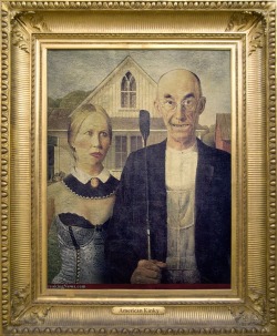 sweetsurrenders:  spanko4life:  Classic parody of the ubiquitous “American Gothic” painting.  